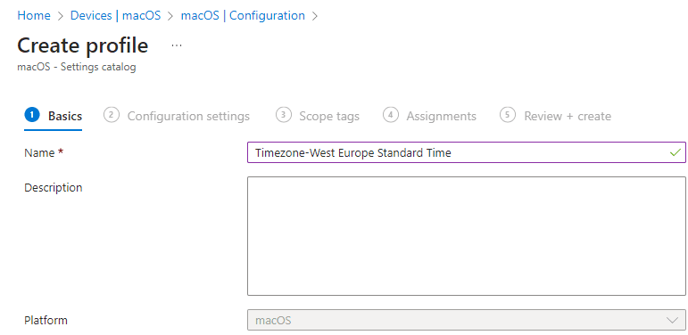 Terminal profiles configuration for macOS